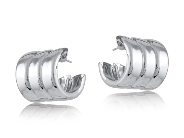 Silver Hoop Earrings 