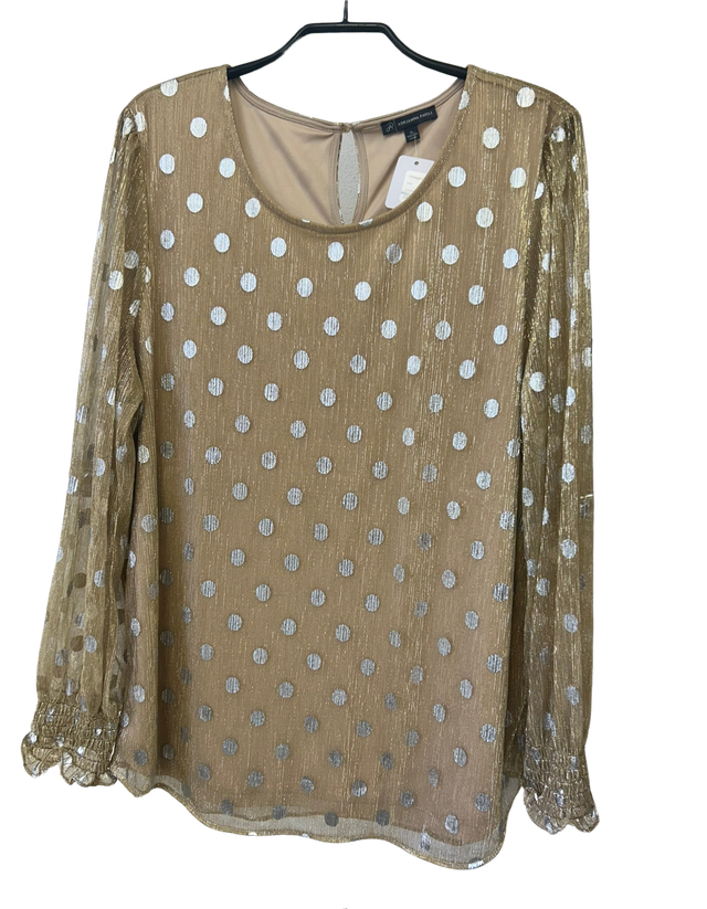 Adrianna Papell Shirt in Gold