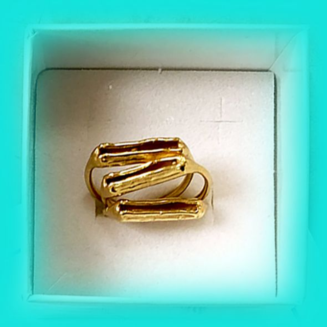 Gift Box Composizione 3 anelli ramo di betulla