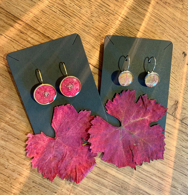 Boucles d'oreilles pendantes avec fleurs 