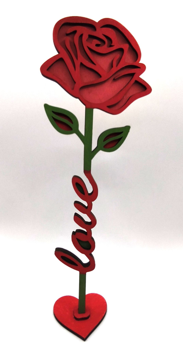 Rose en bois  love