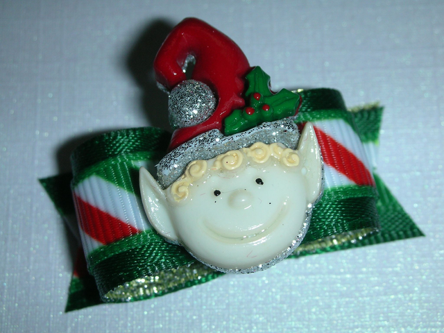 Noeud pour chien fantaisie-lutin de noel