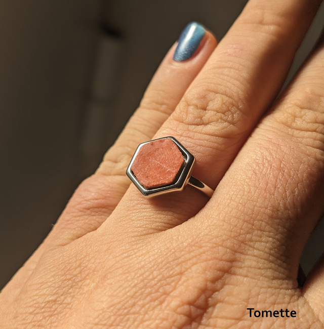 PRECOMMANDE - "Gema" - Bague Plaqué Or, (5 Pierres au choix)