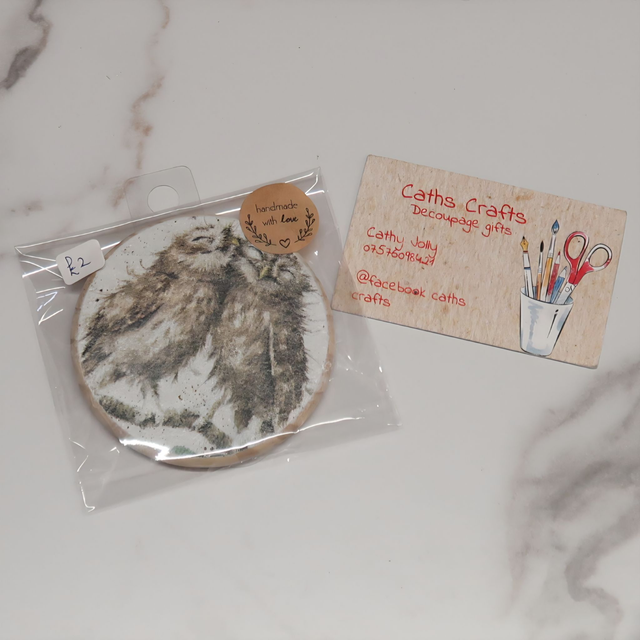 Decoupage Wooden Magnet