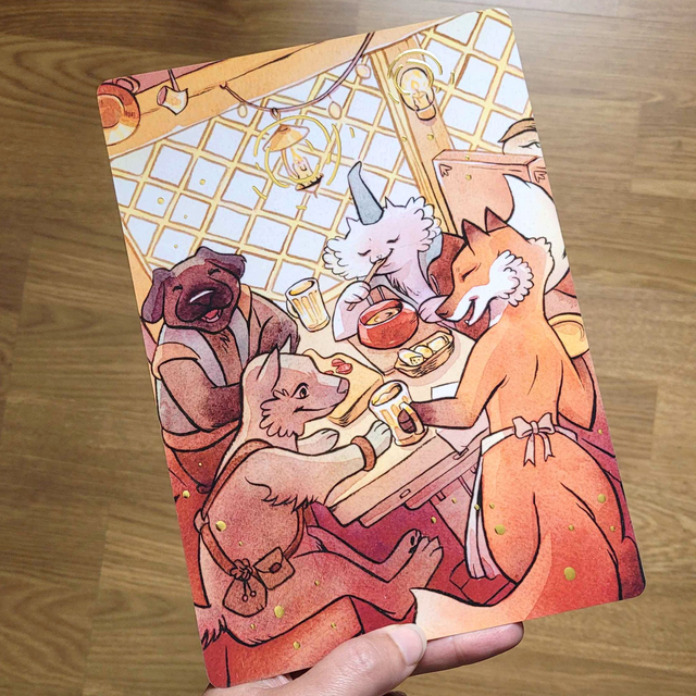 Print doré - Festin à la taverne