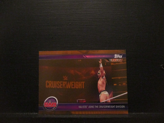 Kalisto Joins The Cruiserweight Division - Brown Champions Original Trading Card #41