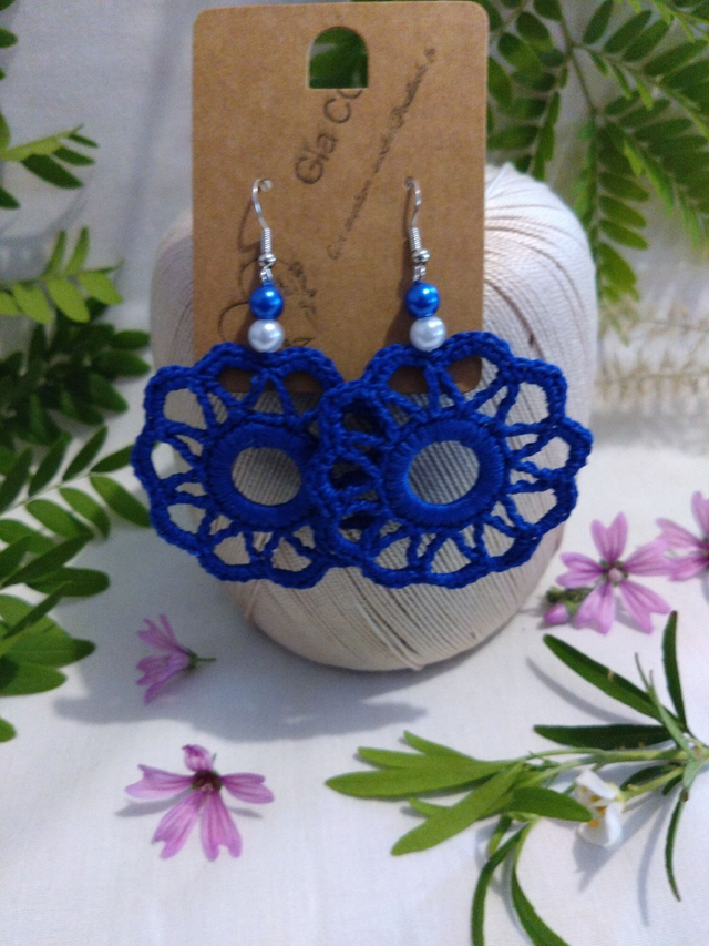 Boucle Rosace bleu roi