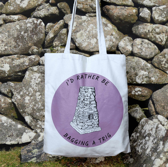 I&#039;d Rather Be Bagging a Trig Tote Bag (Stone Built Pillar) Colour