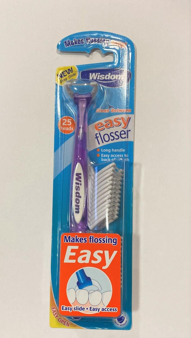 Wisdom Easy Flossers Purple (X 25 Heads).