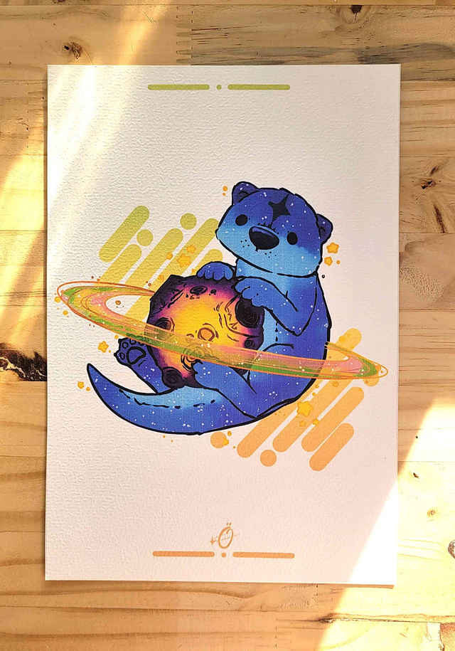 Loutre planète - Illustration A5