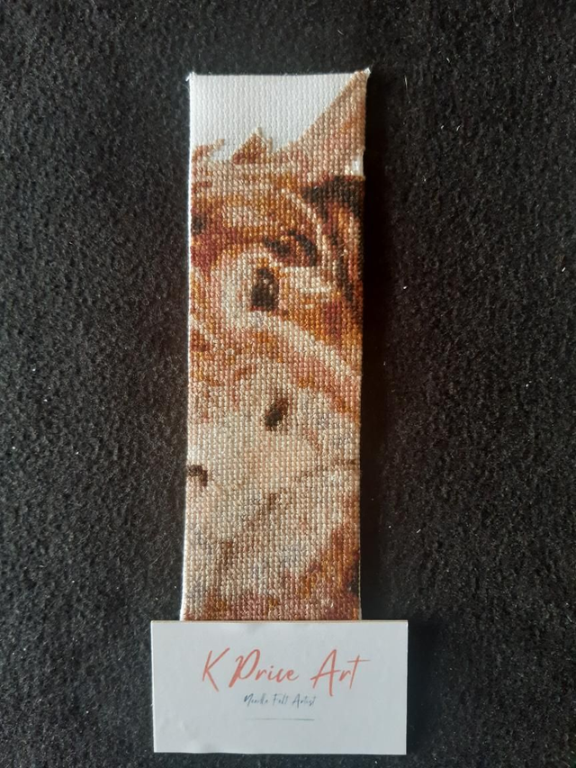 Highland cow 'Tufty' Cross stitch bookmark 