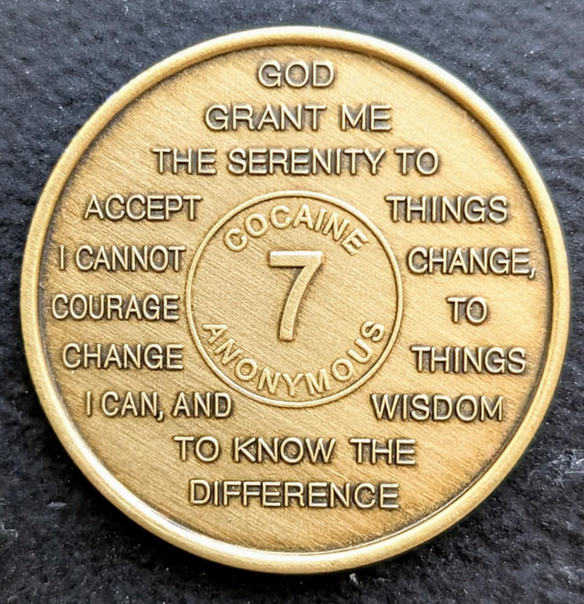 7 jaar metal coin