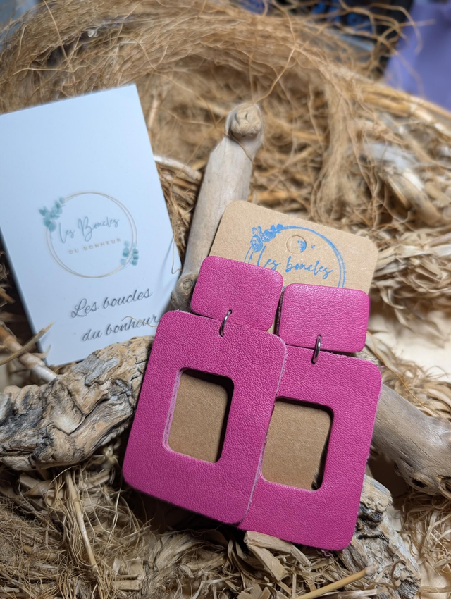 Boucles d'oreilles Sully rose su004