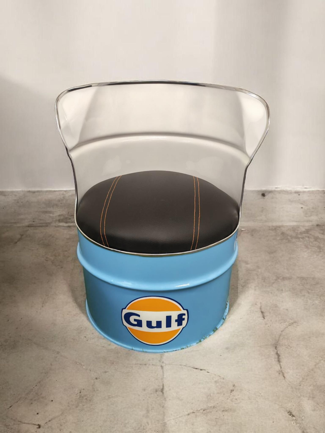 Fauteuil enfant gulf en baril d'huile recyclé 