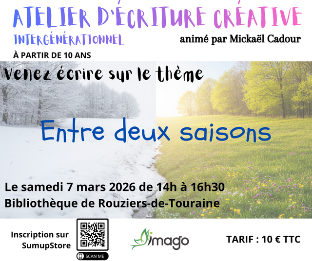 Atelier d'écriture du 7 mars 2026 - "Entre deux saisons"