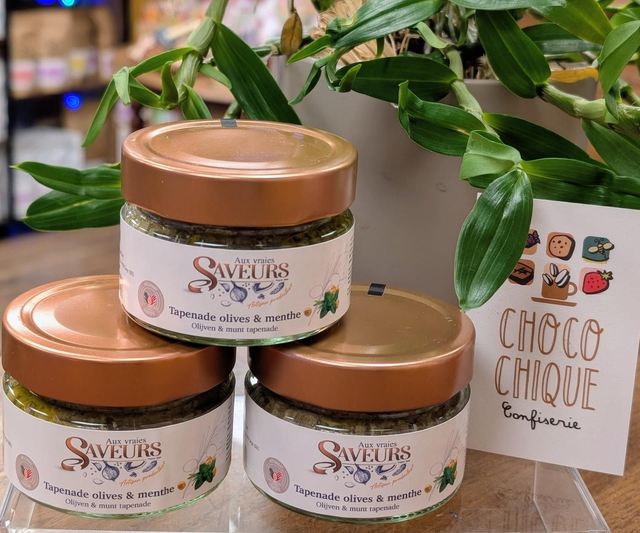 Tapenade olive et menthe de "Aux vraies saveurs"
