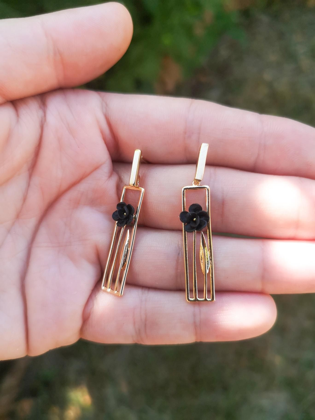 Collection Florale Songe nocturne - Boucles d'oreilles Odile