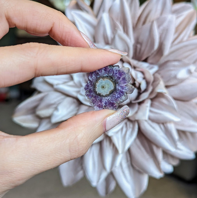 Brazilian Amethyst Stalectite Slice