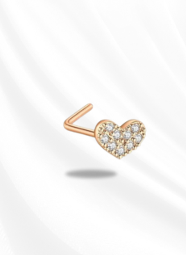 Piercing de nez Lovely rose gold