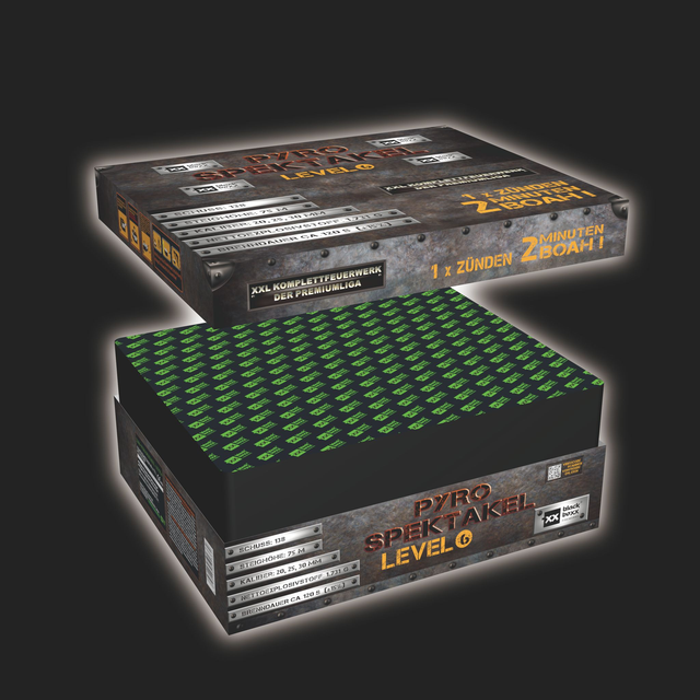 Pyro-Spektakel Level 6, 138 Schuss, 120 Sec