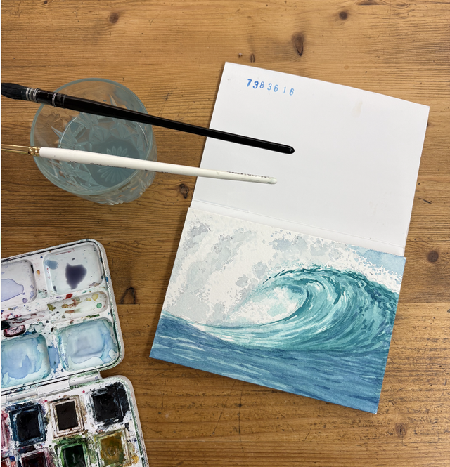 Cours aquarelle - Samedi 18 Avril 2026 à 15h – Thème "L'Océan et le surf"