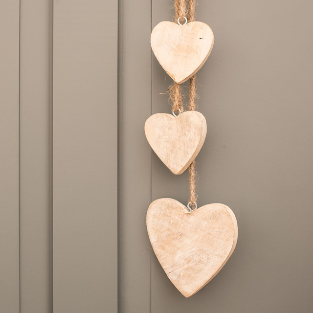 Set of Three Hanging Hearts
