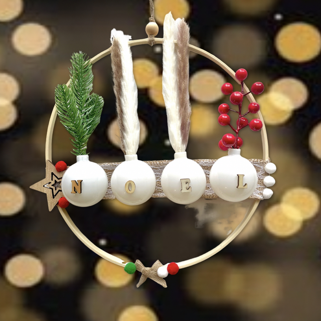 Décoration suspendue “Noël à la porte”