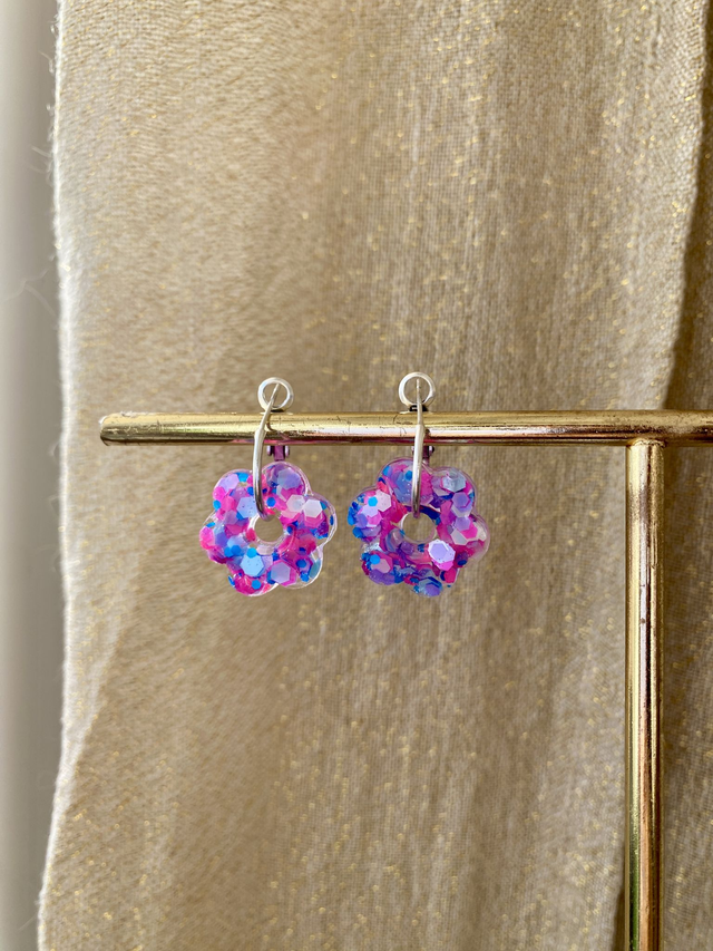 Créoles fleurs 2.0 - candy