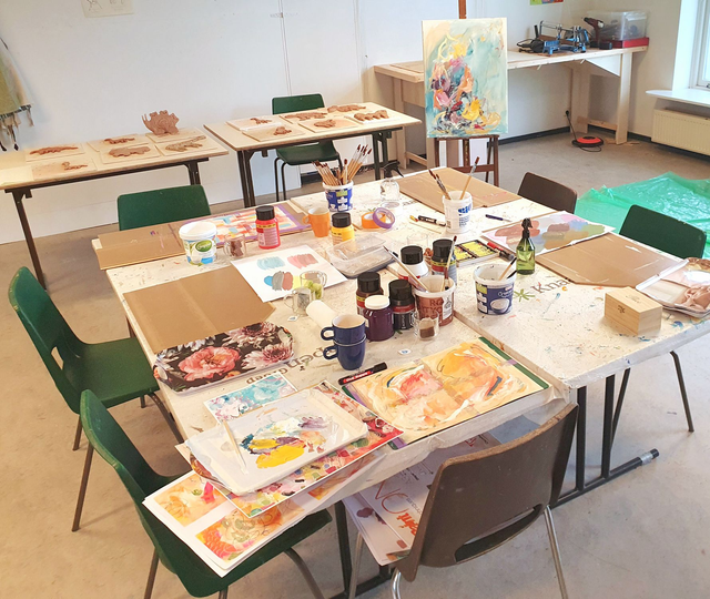 Schilderworkshop (Veldhoven) 'Abstract: makkelijke mini's' - ma 25 aug 2025