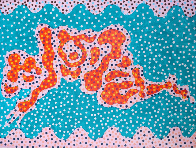 Akt, 50x66 akryl płótno 2019