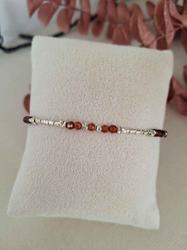 Bracelet Lueur - brun argenté