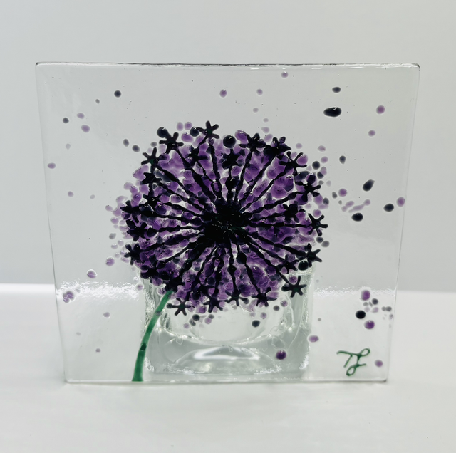 Purple Allium Tealight Holder