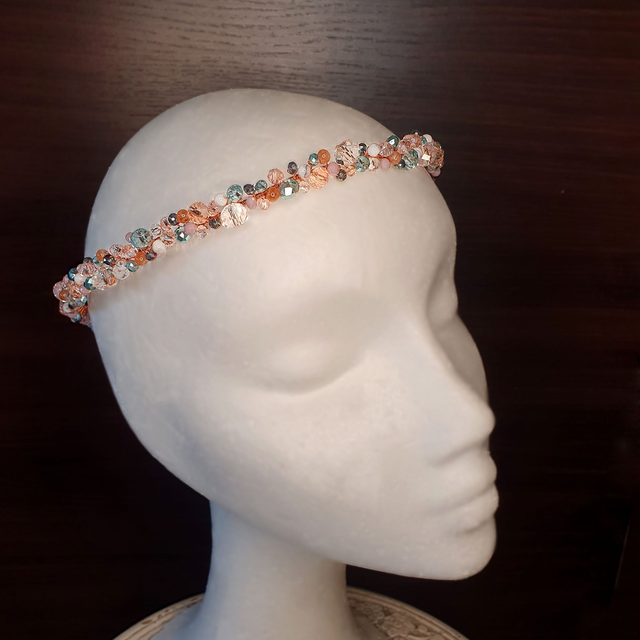 Tali Corona abierta diadema tocado joya cristales 
