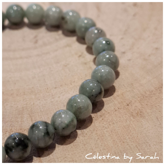 Bracelet Jade Birmanie 6mm Taille Dame