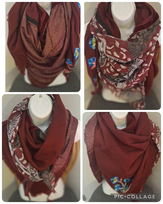 Echarpe patchwork 4 en 1 ref B01