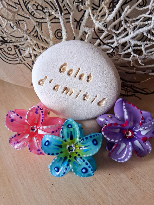 Lot de 3 petites pinces fleurs mandala