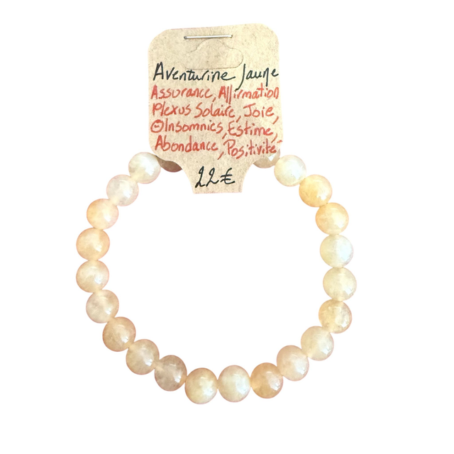 Bracelet Aventurine Jaune ~ 8 mm