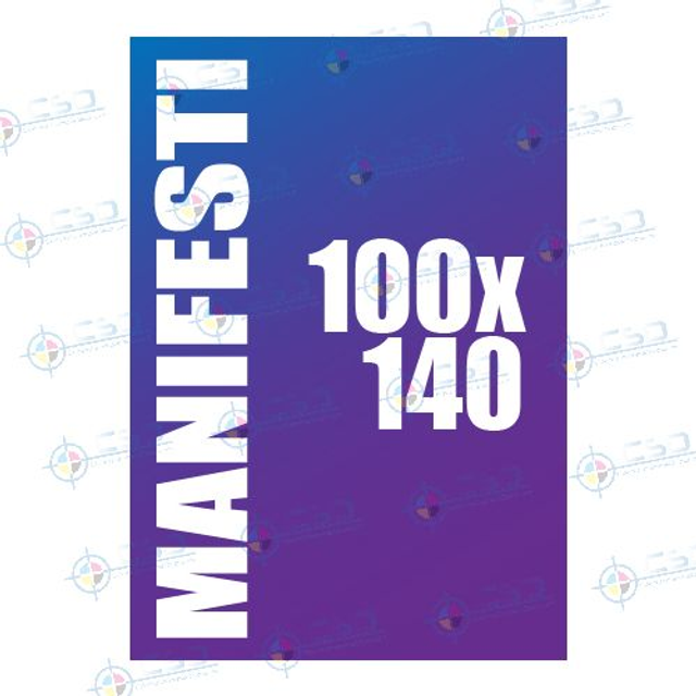 Manifesti 100x140: carta Blueback stampa quadricromia (prezzo al pubblico già con IVA)
