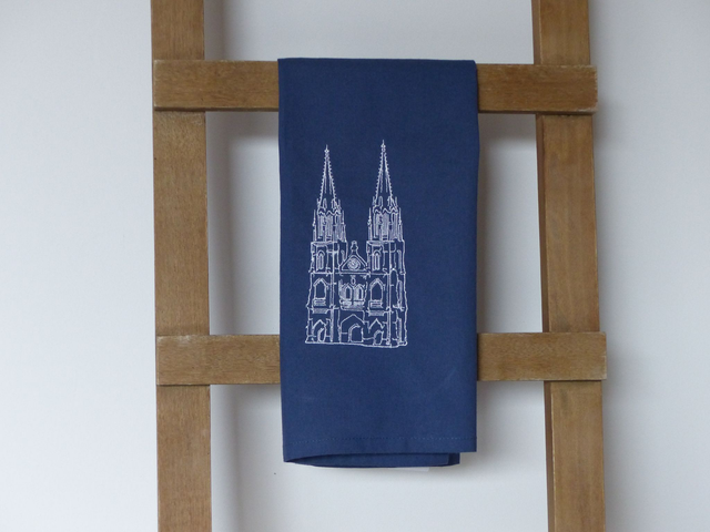 Geschirrtuch blau „Dom Kontur“