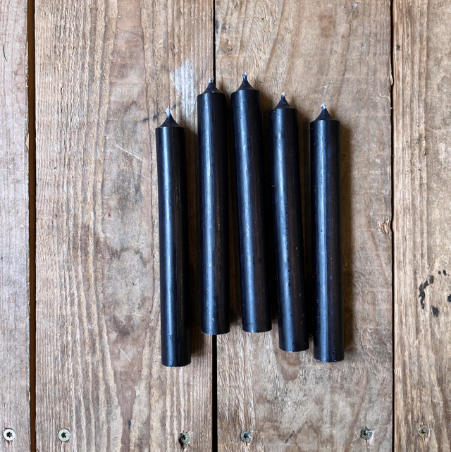 Stabkerze, schwarz 