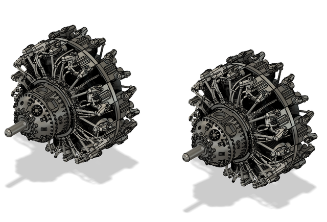 1/48 F7F TigerCat engines for AMT/Italeri ref: ED-48050