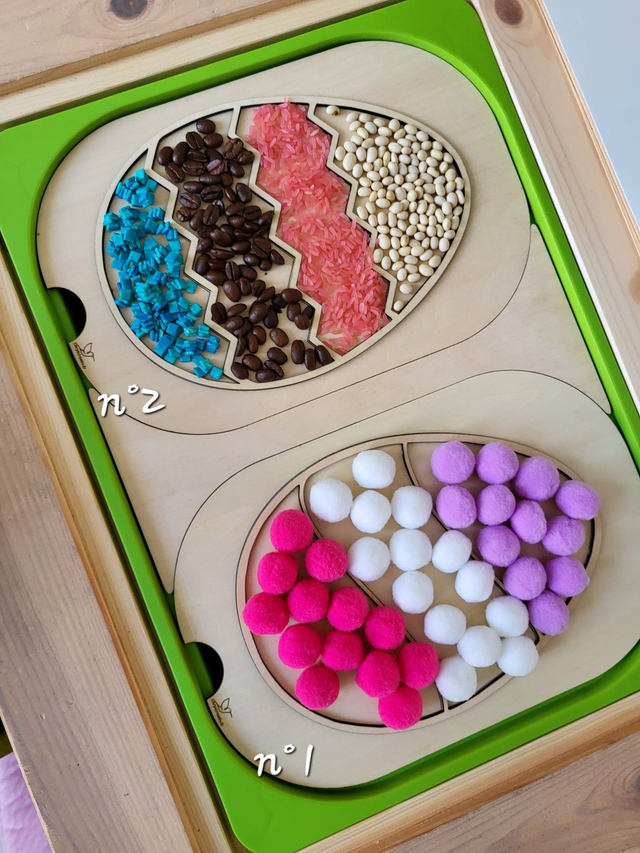 Oeufs puzzle à remplir au choix