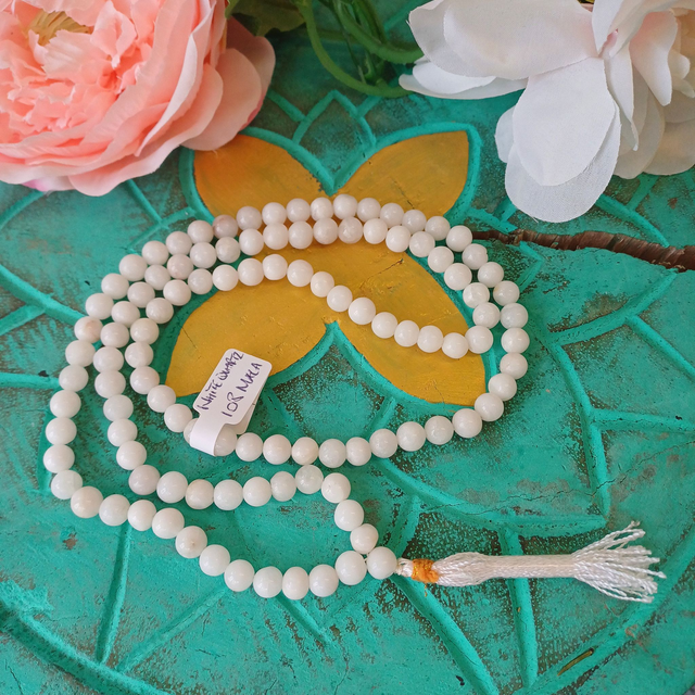 Mala Beads 108 - Snow Quartz