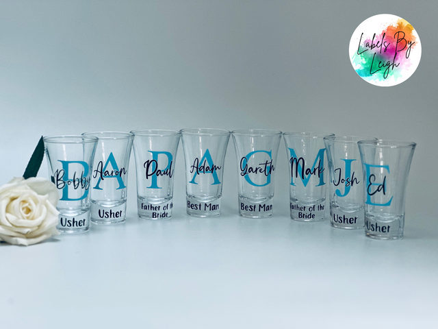 Personalised Wedding Shot Glasses