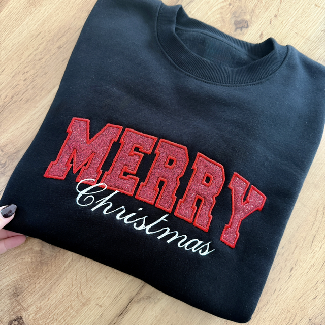 Sweat « merry christmas » noir Noël 🎄Taille S