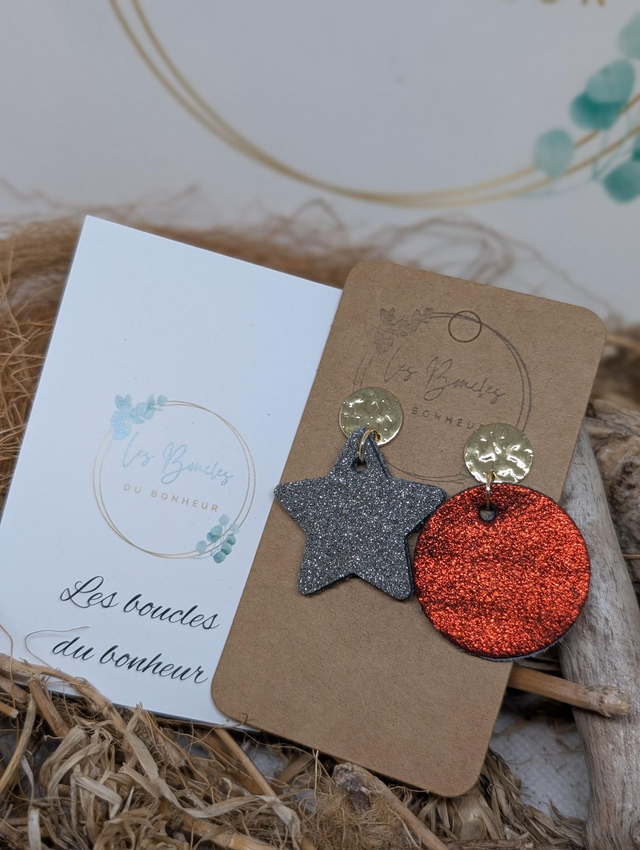 Boucles d'oreilles Asymétrique as001