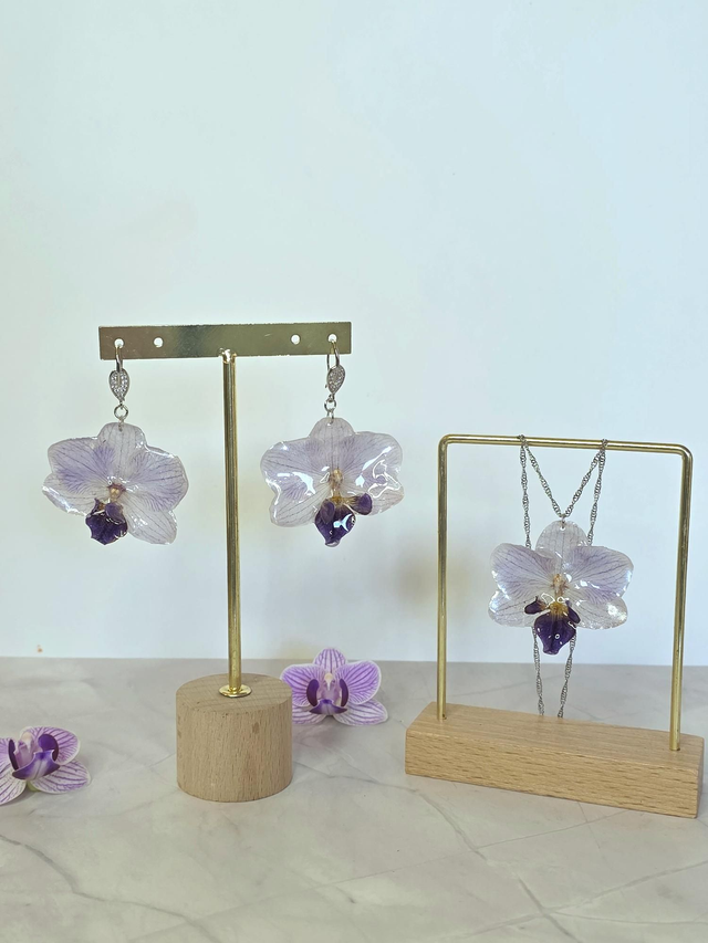 Bijoux orchidée violette