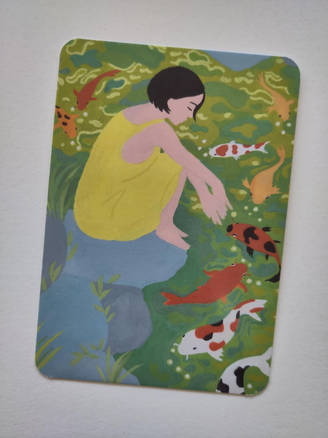 Postkaart "koi-vissen"