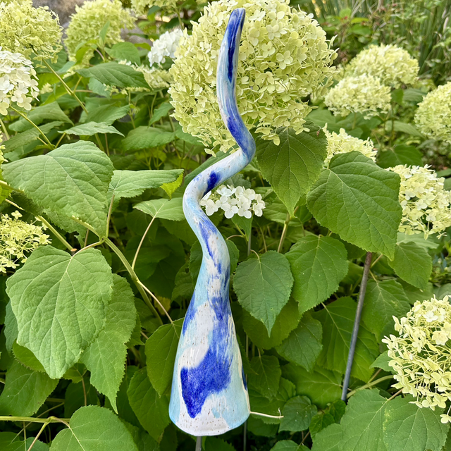 Gartenspitze - Käferzipfel weiß blau 40 cm