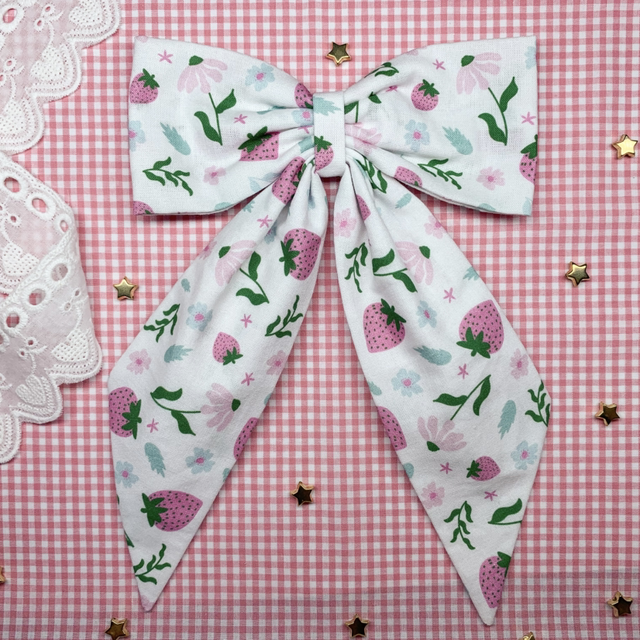 Strawberry Picnic Hair Bow 